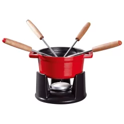 Staub Mini Fondue Set 10 Cm, Kirsch-Rot 6 Staub Mini Fondue Set 10 Cm, Kirsch-Rot -STAUB Küche 40509 900 0 3