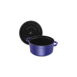 Staub Cocotte 30 Cm, Rund, Dunkelblau, Gusseisen -STAUB Küche 40510 265 0 5 1