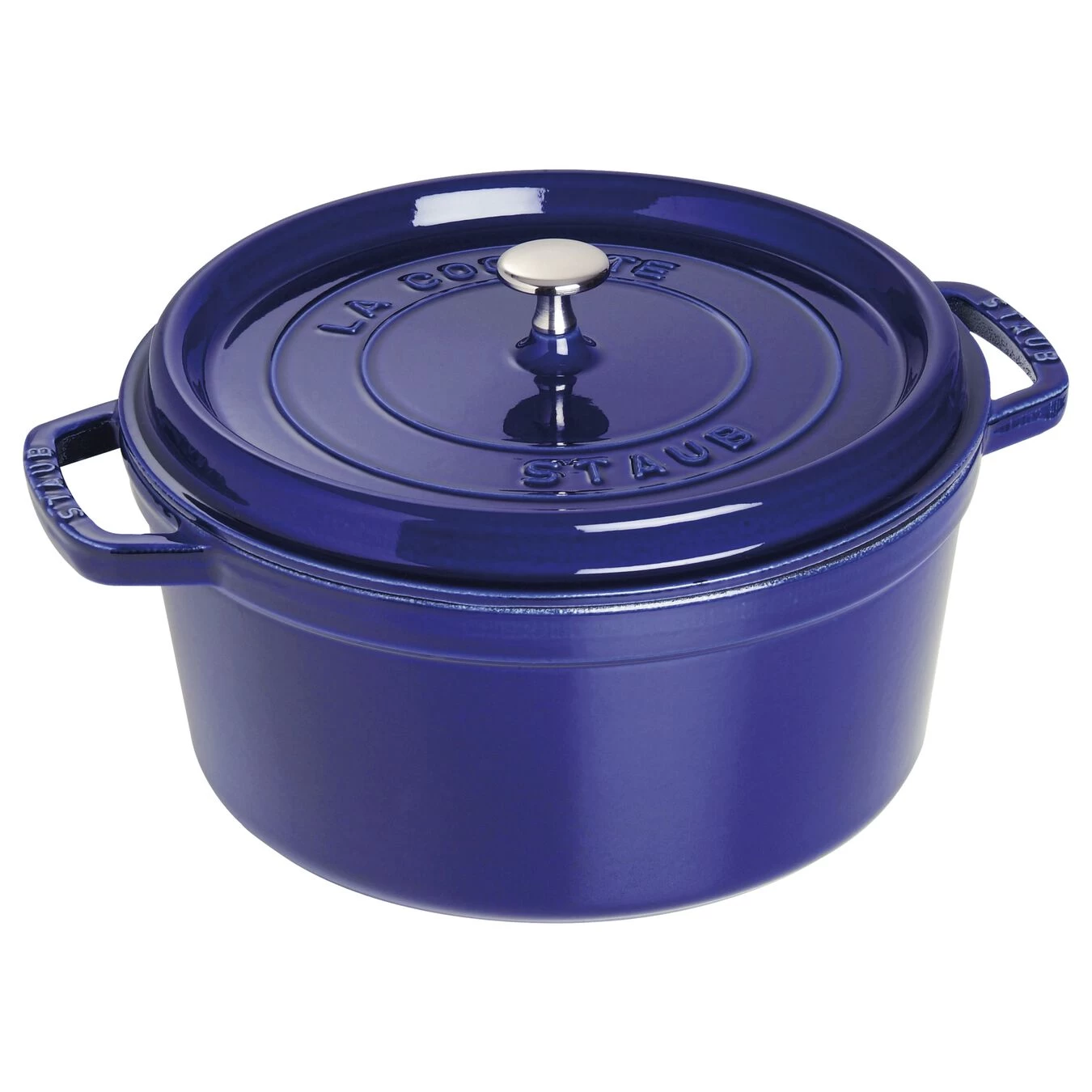 Staub Cocotte 28 Cm, Rund, Dunkelblau, Gusseisen 1 Staub Cocotte 28 Cm, Rund, Dunkelblau, Gusseisen