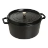 Staub Cocotte 34 Cm, Rund, Schwarz, Gusseisen