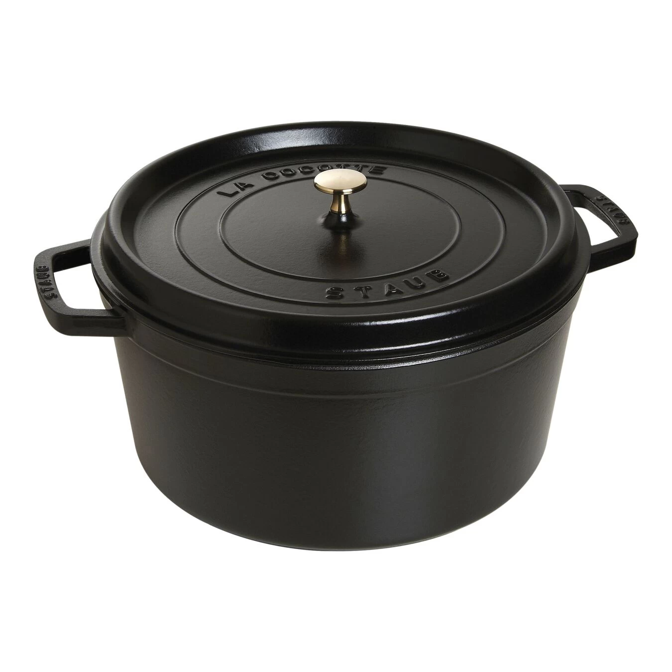 Staub Cocotte 34 Cm, Rund, Schwarz, Gusseisen 1 Staub Cocotte 34 Cm, Rund, Schwarz, Gusseisen