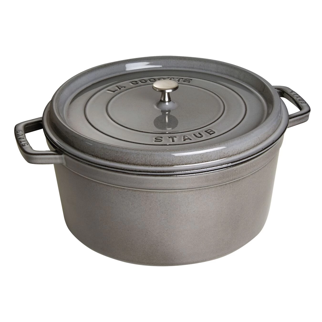 Staub Cocotte 30 Cm, Rund, Graphit-Grau, Gusseisen 1 Staub Cocotte 30 Cm, Rund, Graphit-Grau, Gusseisen