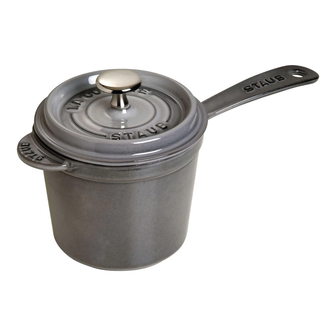 Staub Stieltopf 18 Cm, Gusseisen, Graphit-Grau 1 Staub Stieltopf 18 Cm, Gusseisen, Graphit-Grau