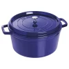Staub Cocotte 30 Cm, Rund, Dunkelblau, Gusseisen