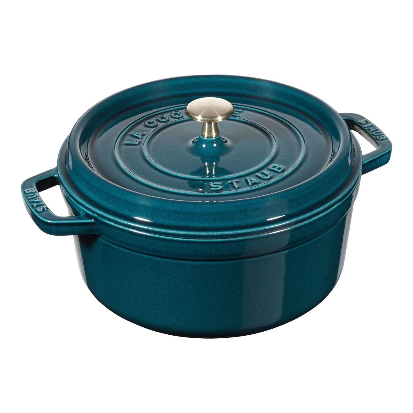Staub Cocotte 20 Cm, Rund, La-Mer, Gusseisen 1 Staub Cocotte 20 Cm, Rund, La-Mer, Gusseisen