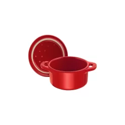 Staub Mini Cocotte 10 Cm, Rund, Kirsch-Rot, Keramik -STAUB Küche 40510 785 0 6