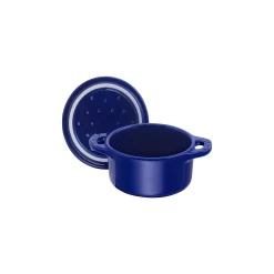 Staub Mini Cocotte 10 Cm, Rund, Dunkelblau, Keramik -STAUB Küche 40510 786 0 6