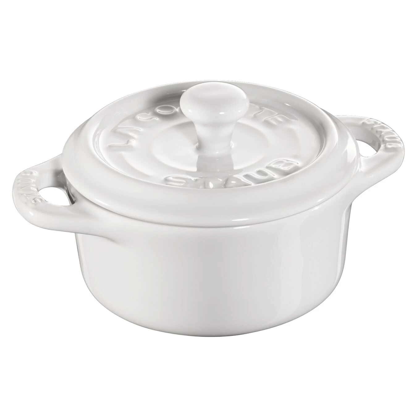 Staub Mini Cocotte 10 Cm, Rund, Reinweiß, Keramik 1 Staub Mini Cocotte 10 Cm, Rund, Reinweiß, Keramik