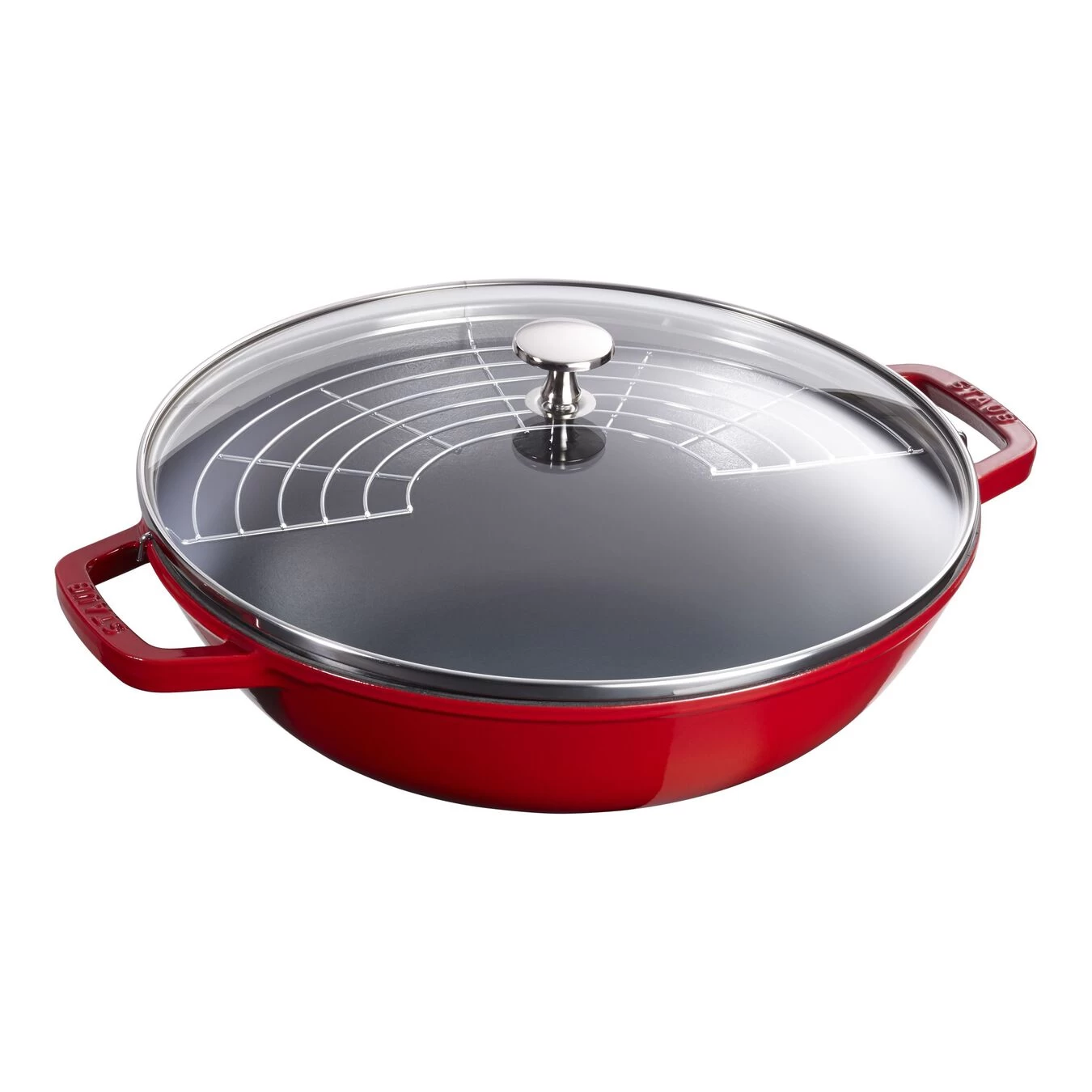 Staub Wok Mit Glasdeckel 30 Cm, Gusseisen 1 Staub Wok Mit Glasdeckel 30 Cm, Gusseisen