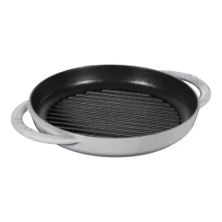 Staub Pure Grill 23 Cm, Rund, Graphit-Grau, Gusseisen
