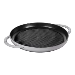 Staub Pure Grill 30 Cm, Rund, Graphit-Grau, Gusseisen