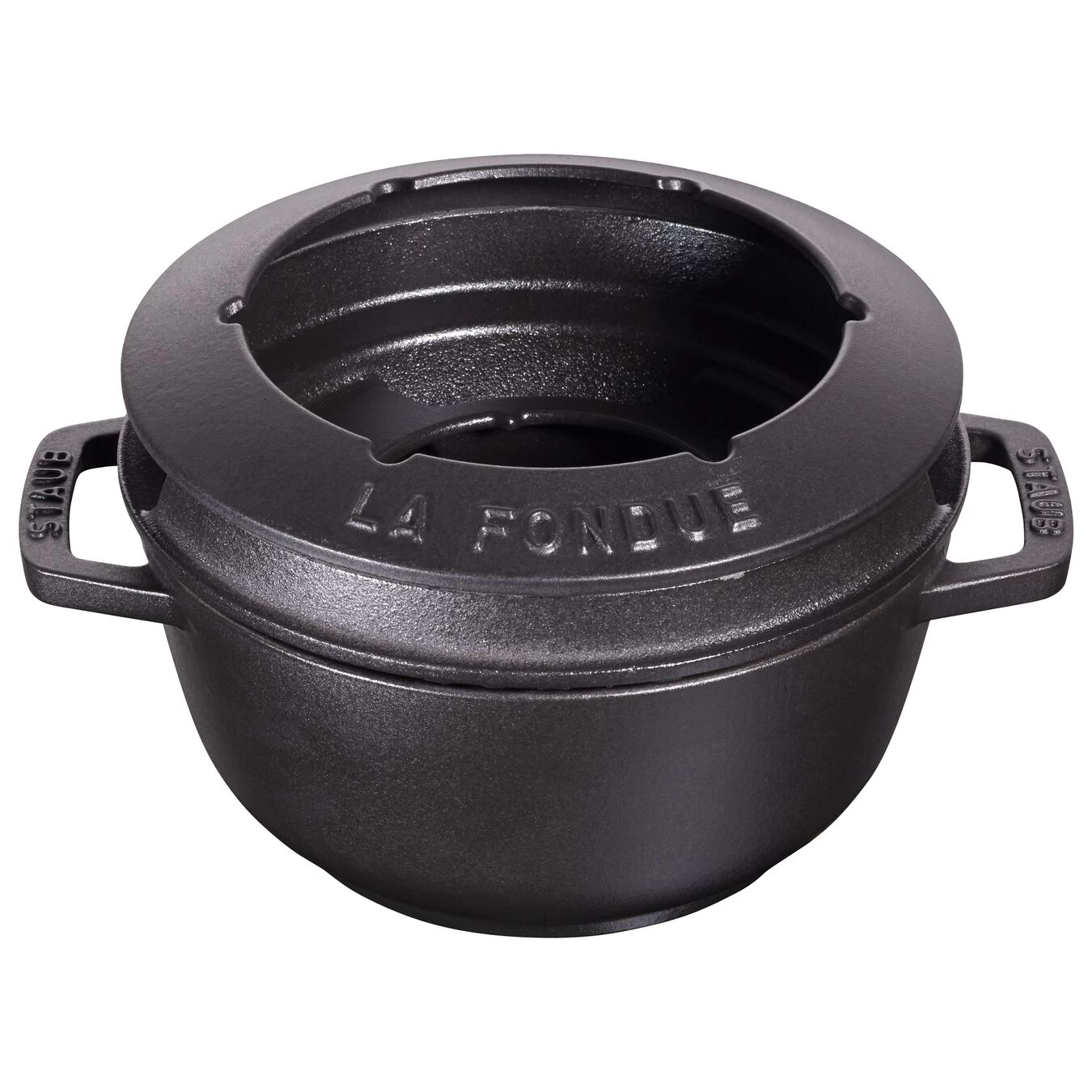 Staub Fondue Set 18 Cm, Schwarz 4 Staub Fondue Set 18 Cm, Schwarz – Bild 4