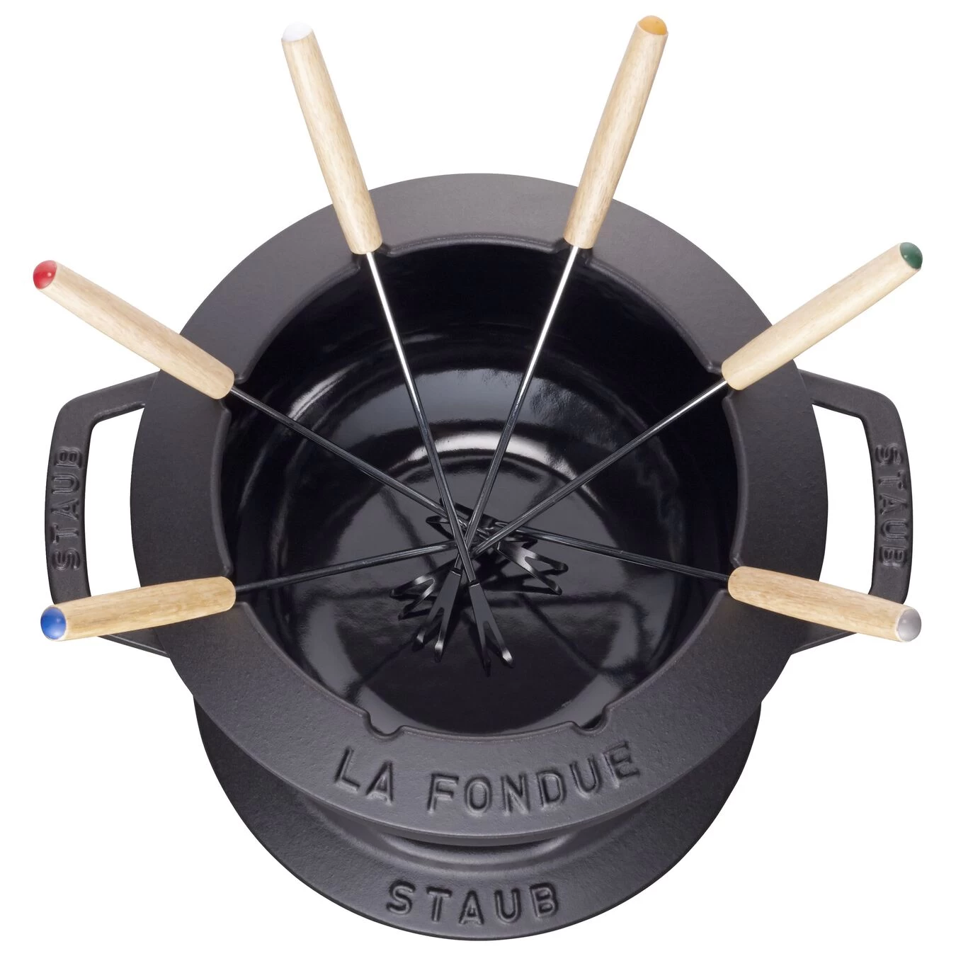 Staub Fondue Set 18 Cm, Schwarz 3 Staub Fondue Set 18 Cm, Schwarz – Bild 3