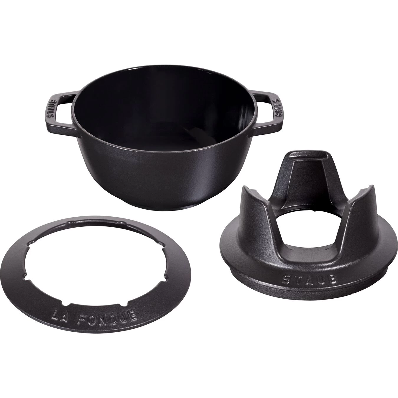 Staub Fondue Set 20 Cm, Schwarz 3 Staub Fondue Set 20 Cm, Schwarz – Bild 3