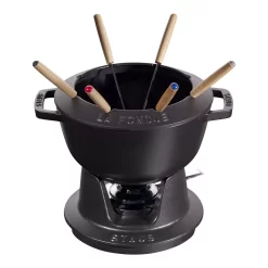 Staub Fondue Set 20 Cm, Schwarz
