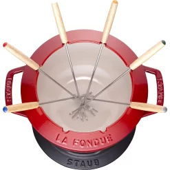 Staub Fondue Set 20 Cm, Kirsch-Rot 9 Staub Fondue Set 20 Cm, Kirsch-Rot -STAUB Küche 40511 975 0 7