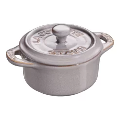 Staub Mini Cocotte 10 Cm, Rund, Antik-Grau, Keramik