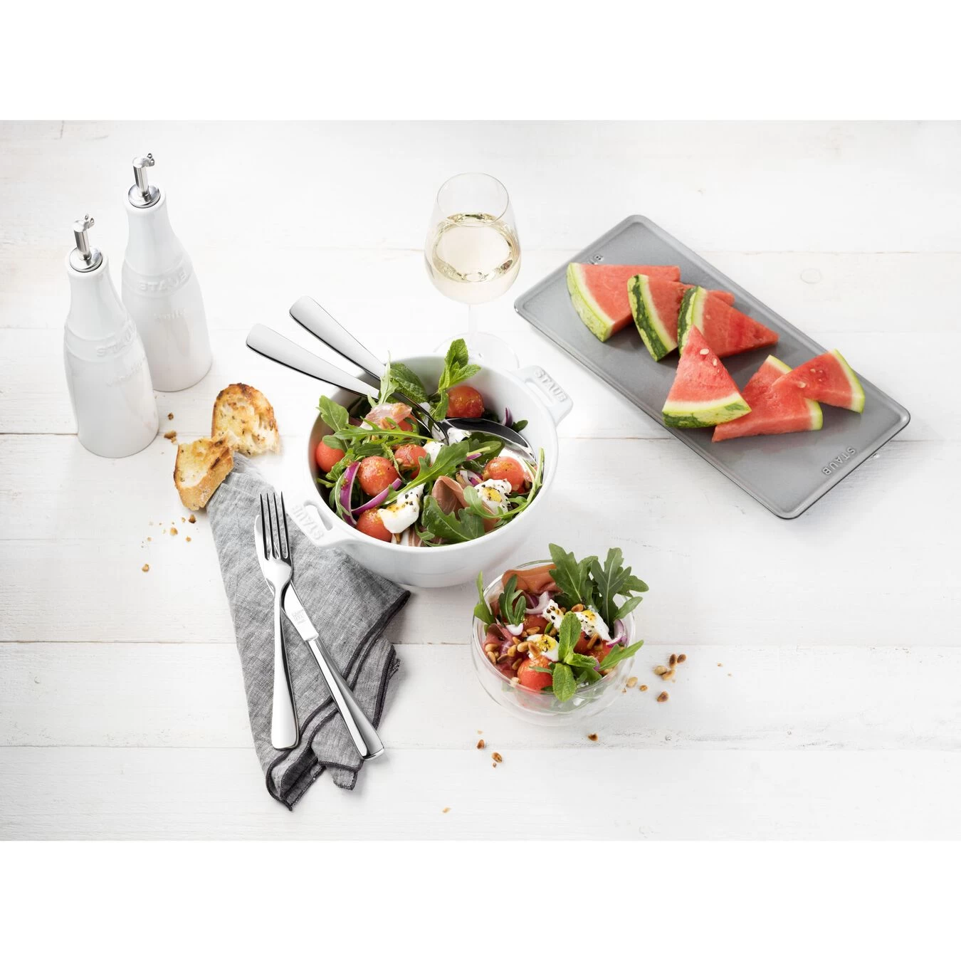 Staub Salatschüssel 18 Cm, Keramik, Reinweiß 2 Staub Salatschüssel 18 Cm, Keramik, Reinweiß – Bild 2