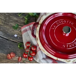 Staub Cocotte 24 Cm, Rund, Kirsch-Rot, Gusseisen 10 Staub Cocotte 24 Cm, Rund, Kirsch-Rot, Gusseisen -STAUB Küche 424416044