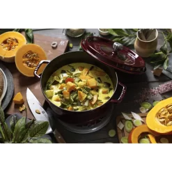 Staub Cocotte 26 Cm, Rund, Grenadine-Rot, Gusseisen -STAUB Küche 424422049