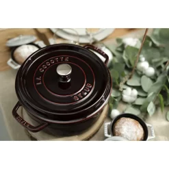 Staub Cocotte 26 Cm, Rund, Grenadine-Rot, Gusseisen -STAUB Küche 750047416