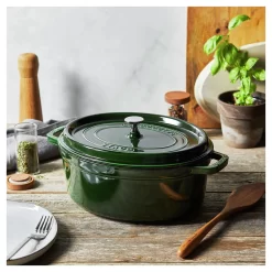 Staub Cocotte 31 Cm, Oval, Basilikum-Grün, Gusseisen 9 Staub Cocotte 31 Cm, Oval, Basilikum-Grün, Gusseisen -STAUB Küche 750058438